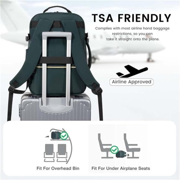 backpacks to carry 17 inch laptop Travel Backpack for Women Men with USB Port on Bag Airline Approved Large College School Bookbags Waterproof Work Business Sport Rucksack Casual Daypack (White) : Electronics in charging treasure (need to prepare) Laptop Backpack Womens Mens Rucksack